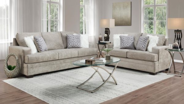 Hearth Cement Sofa Loveseat Combo